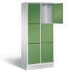 Metal locker with 6 compartments - wide model (Polar)